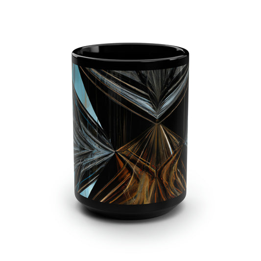 Penelope O'Sullivan - Spring Force, Abstractly - Black Ceramic Mug 15oz