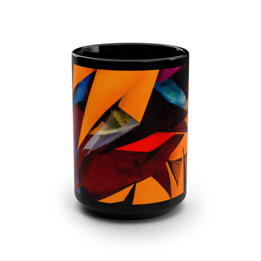 Leonard Sorenson - Gravity Force, Abstractly - Black Ceramic Mug 15oz