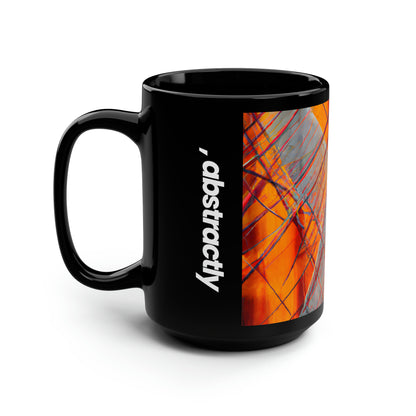 Adrienne Dufresne - Gravity Force, Abstractly - Black Ceramic Mug 15oz