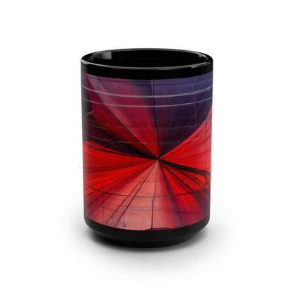 Margaret Haysley - Magnetic Force, Abstractly - Black Ceramic Mug 15oz