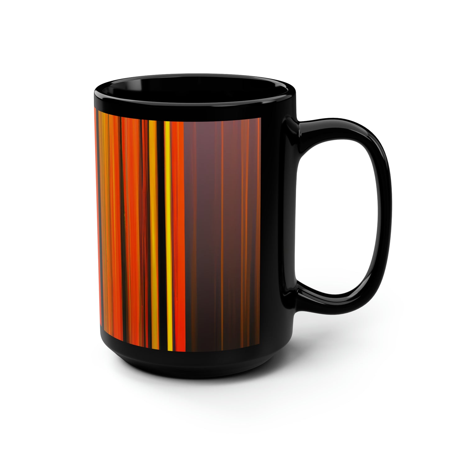 Leonor Fuentes - Normal Force, Abstractly - Black Ceramic Mug 15oz