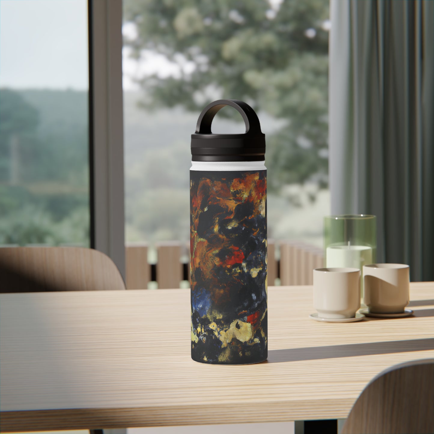 Neonexium Crystal - Chemistry, Abstractly - Stainless Steel Water Bottle