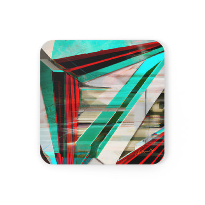 Bonnie Rosenbaum - Electric Force, Abstractly - Corkwood Coaster Set of 4