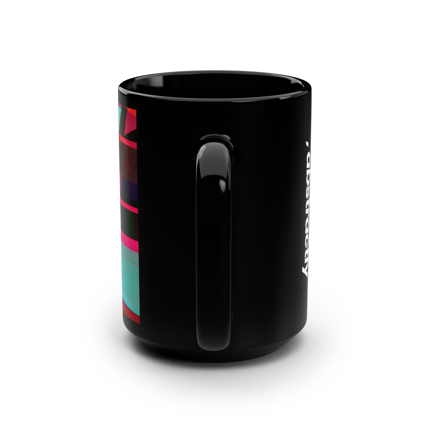 Fiona Breslin - Electric Force, Abstractly - Black Ceramic Mug 15oz