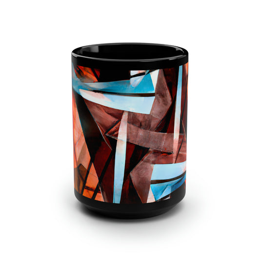 Lilian Hawking - Electric Force, Abstractly - Black Ceramic Mug 15oz