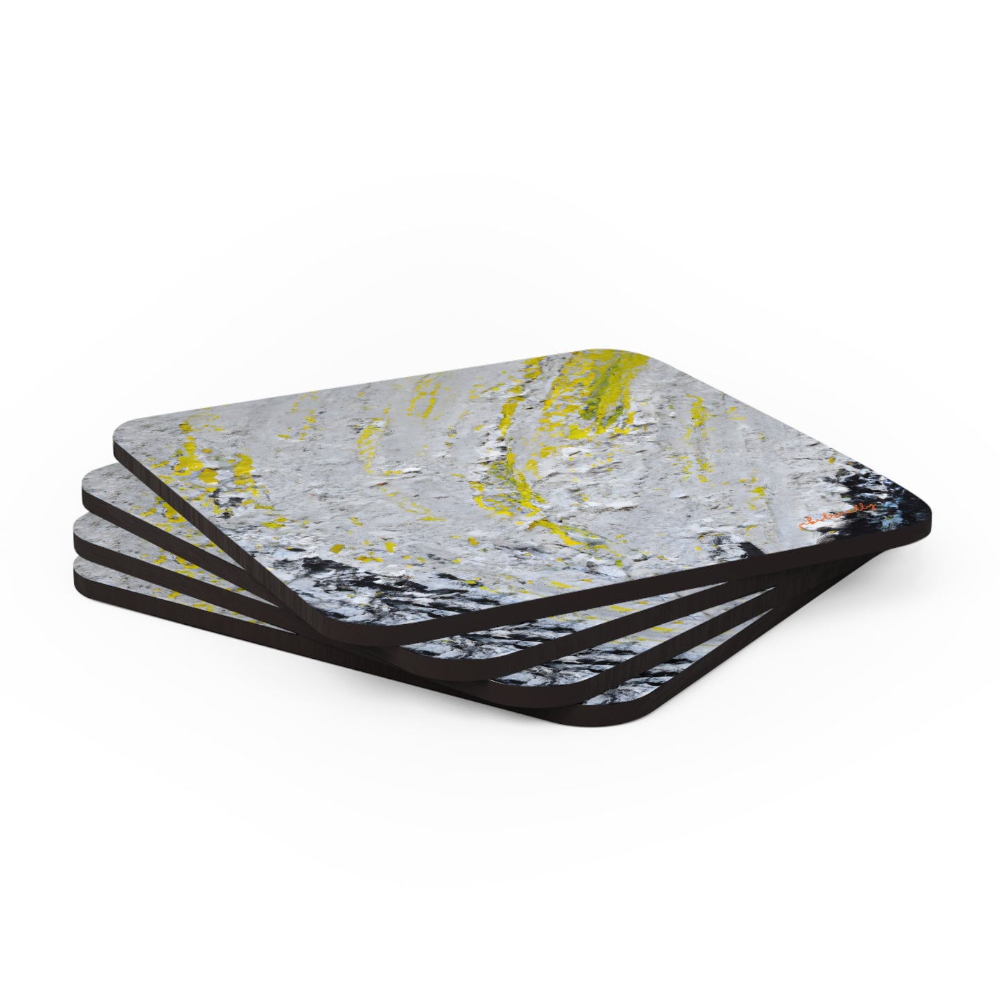 Stellar Sulfide Nitrate - Carbon, Abstractly - Corkwood Coaster Set of 4