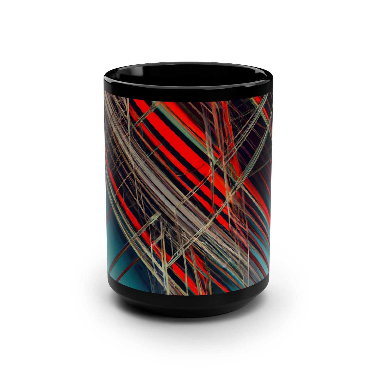 Vivian Bernstein - Air Resistance Force, Abstractly - Black Ceramic Mug 15oz