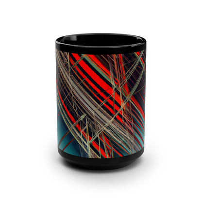 Vivian Bernstein - Air Resistance Force, Abstractly - Black Ceramic Mug 15oz