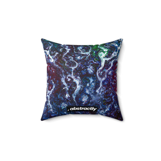 Violet Emission Oxide - Chemistry, Abstractly - Faux Suede Throw Pillow