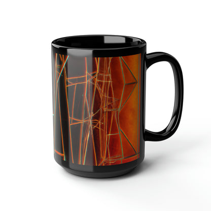 Alec Richardson - Tension Force, Abstractly - Black Ceramic Mug 15oz