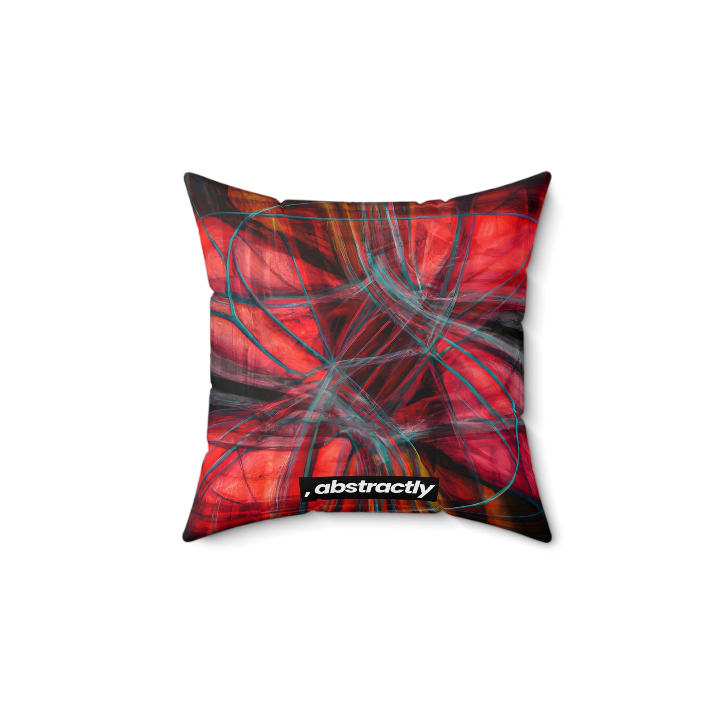 Lois Strauss - Electromagnetic Force, Abstractly - Faux Suede Throw Pillow