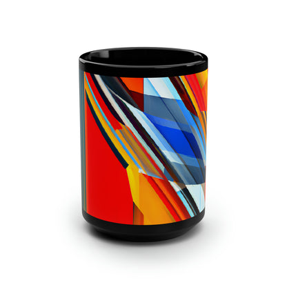 Joshua Fiedler - Air Resistance Force, Abstractly - Black Ceramic Mug 15oz