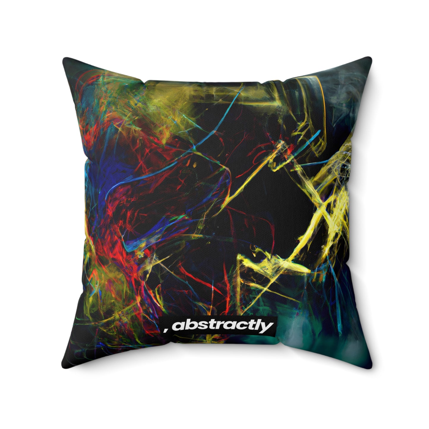 Connie Valdez - Electric Force, Abstractly - Faux Suede Throw Pillow