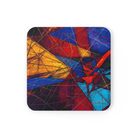 Lillian Thomason - Magnetic Force, Abstractly - Corkwood Coaster Set of 4