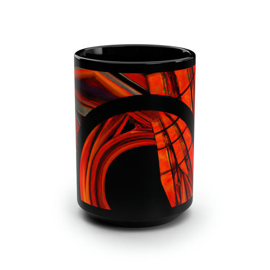 Kathleen Sterling - Tension Force, Abstractly - Black Ceramic Mug 15oz