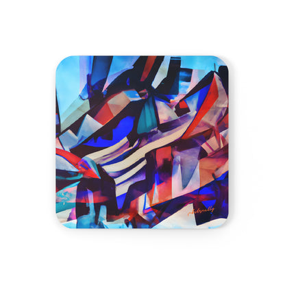 Virginia Berkeley - Normal Force, Abstractly - Corkwood Coaster Set of 4