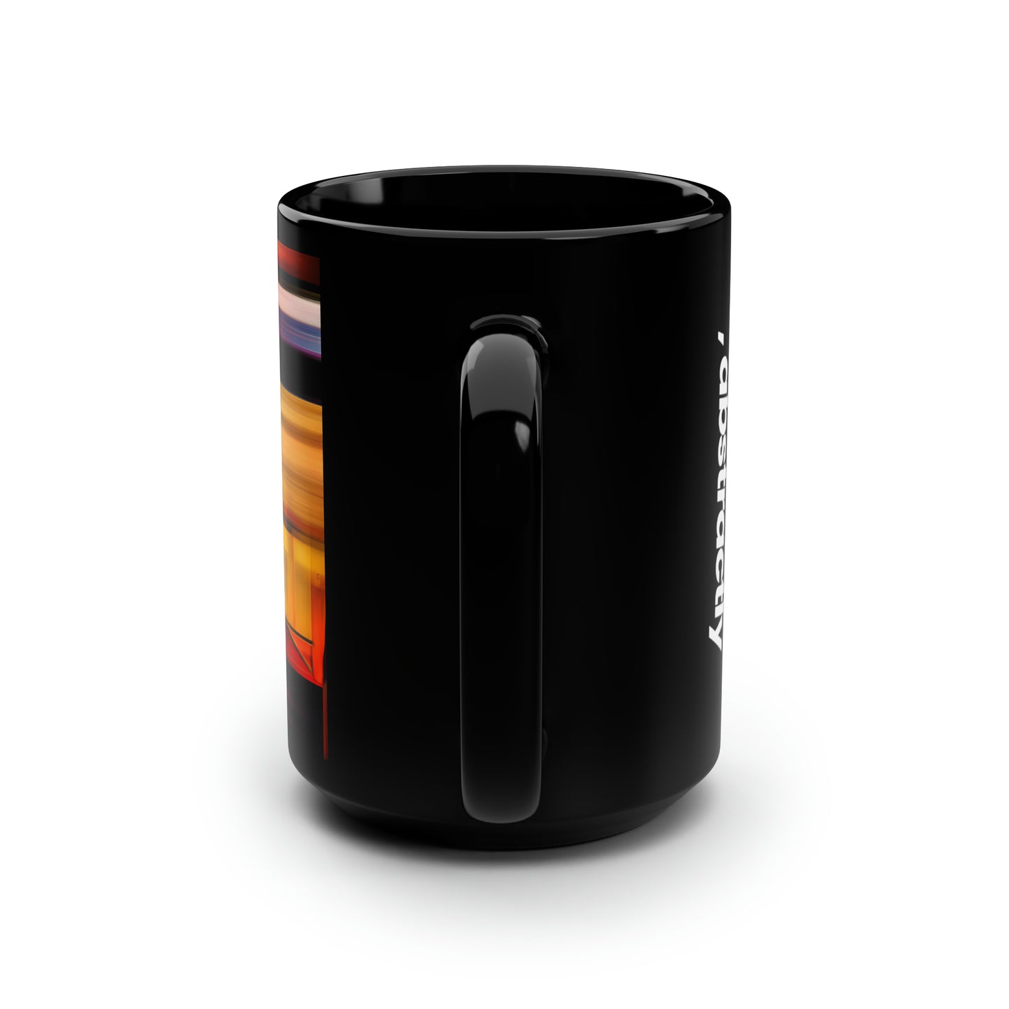 Harold Bloomfield - Strong Force, Abstractly - Black Ceramic Mug 15oz