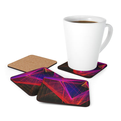 Lena Richmond - Magnetic Force, Abstractly - Corkwood Coaster Set of 4