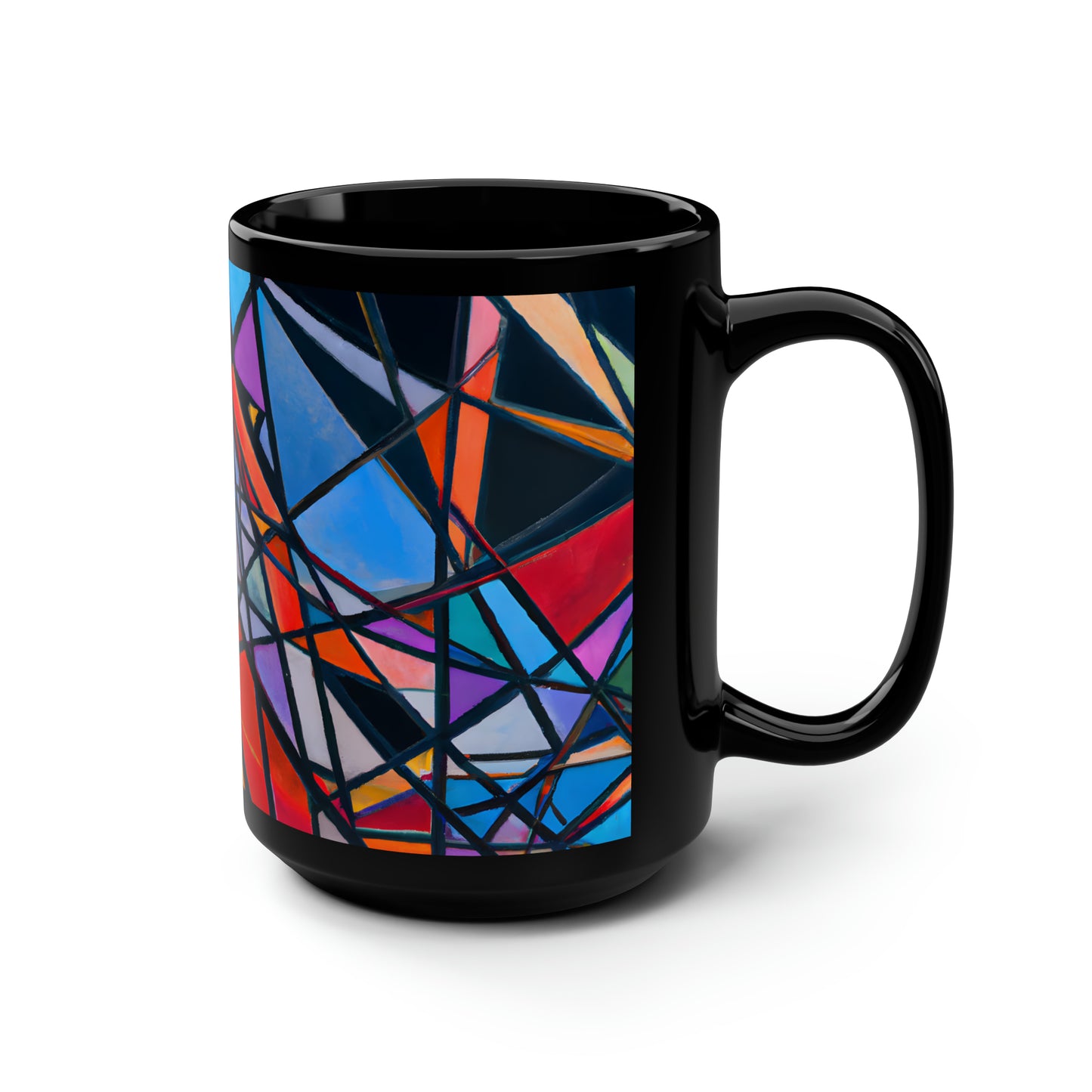 Felix Thornton - Gravity Force, Abstractly - Black Ceramic Mug 15oz