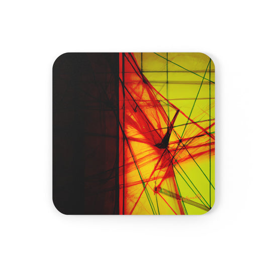 Leonard Sheffield - Magnetic Force, Abstractly - Corkwood Coaster Set of 4