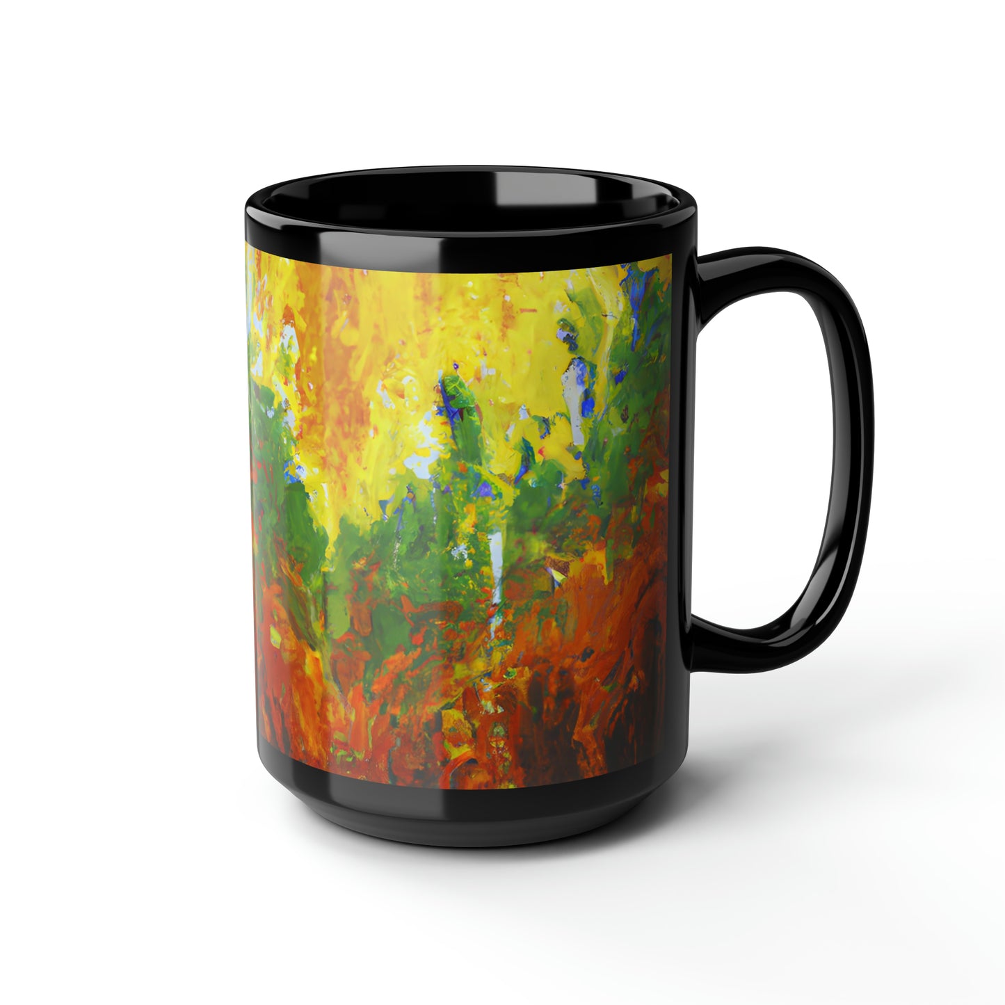 Frigivenium Crystal - Chemistry, Abstractly - Black Ceramic Mug 15oz