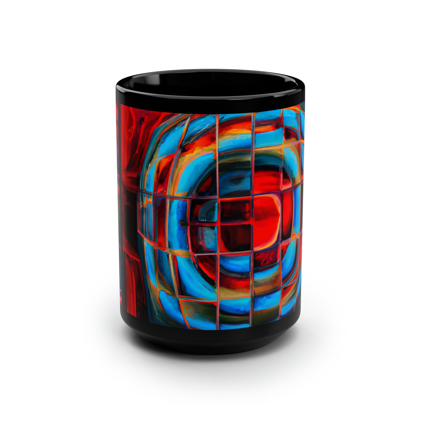 Felix Linderholm - Magnetic Force, Abstractly - Black Ceramic Mug 15oz