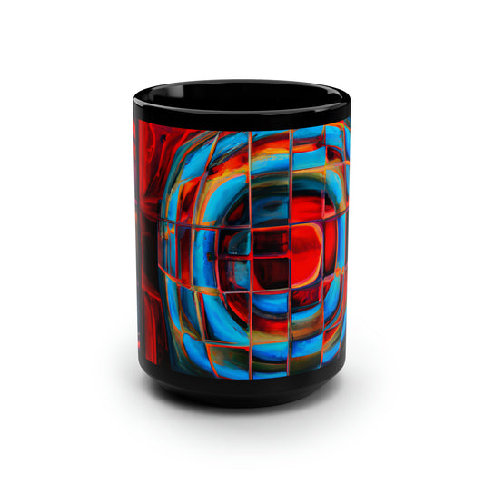 Felix Linderholm - Magnetic Force, Abstractly - Black Ceramic Mug 15oz