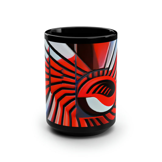 Aaron Feldman - Electric Force, Abstractly - Black Ceramic Mug 15oz