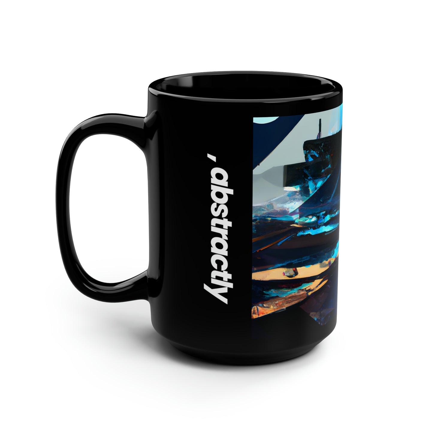 Glacier Capital - Interest, Abstractly - Black Ceramic Mug 15oz