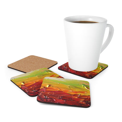 Quantum Crystalinium - Manganese, Abstractly - Corkwood Coaster Set of 4