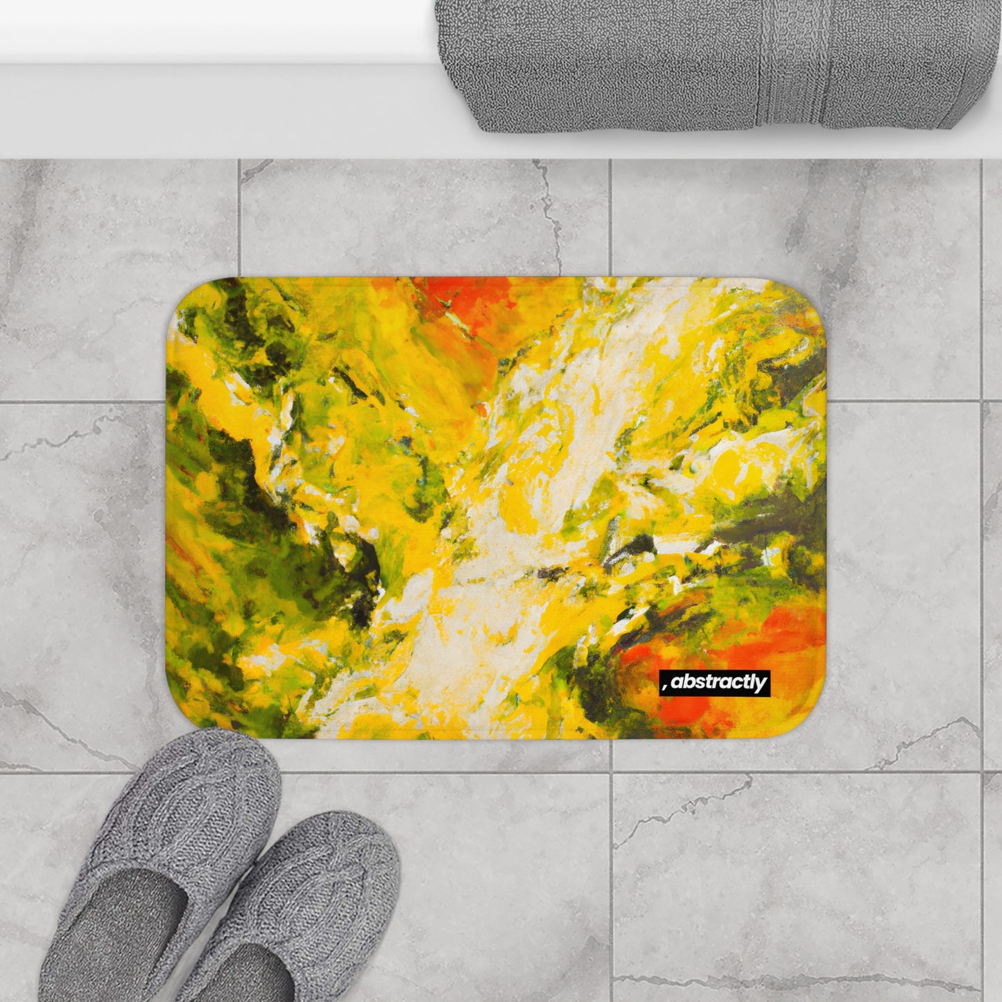 Starlight Etherium - Sulfur, Abstractly - Bath Mat