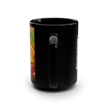 Quantum Crystalinium - Manganese, Abstractly - Black Ceramic Mug 15oz