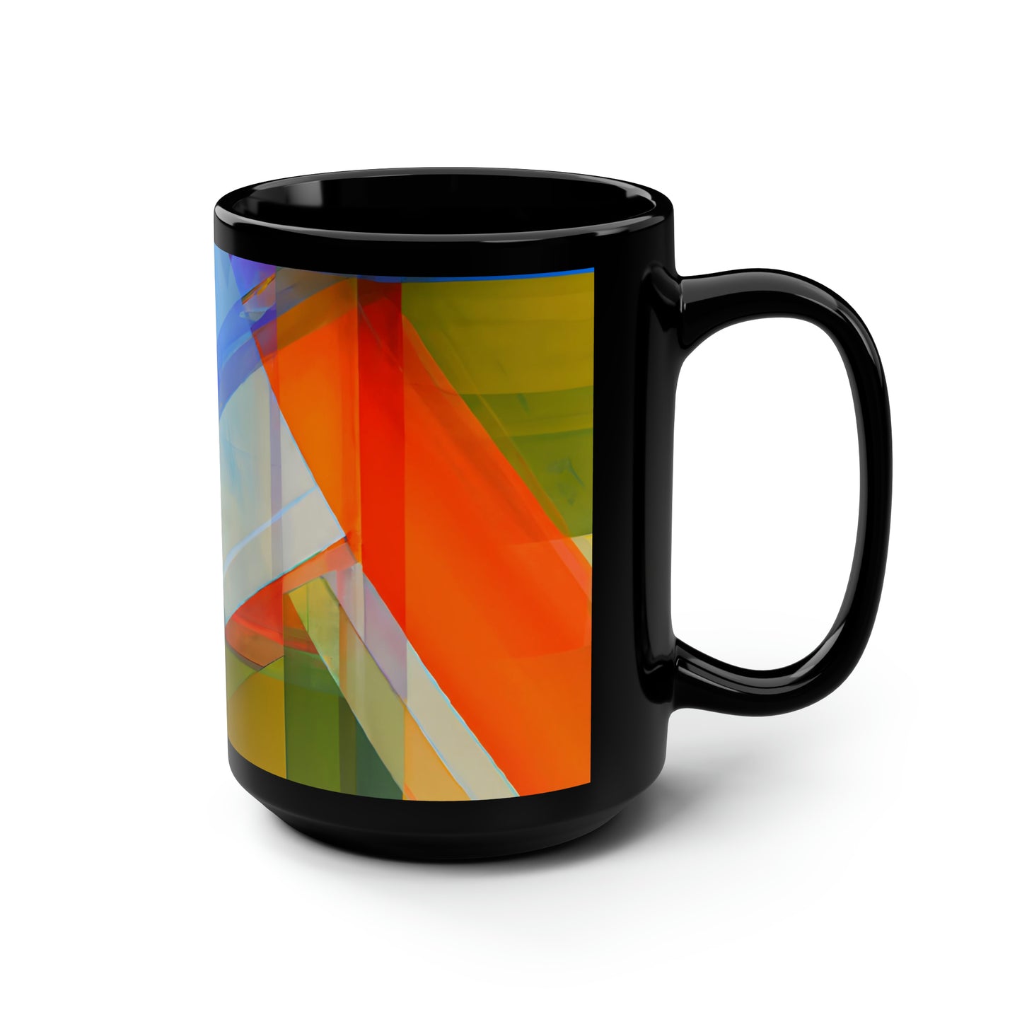 Charles Hargrove - Normal Force, Abstractly - Black Ceramic Mug 15oz