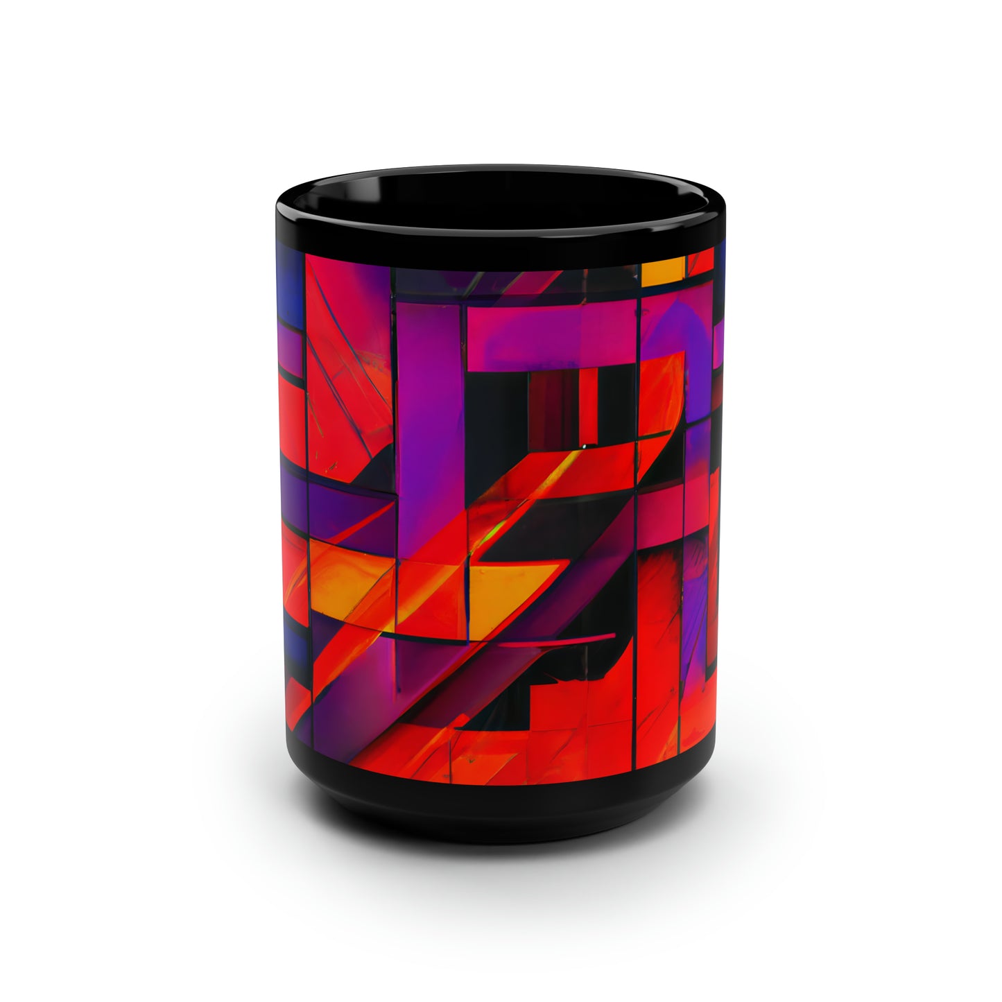 Theodore Kirchhoff - Normal Force, Abstractly - Black Ceramic Mug 15oz