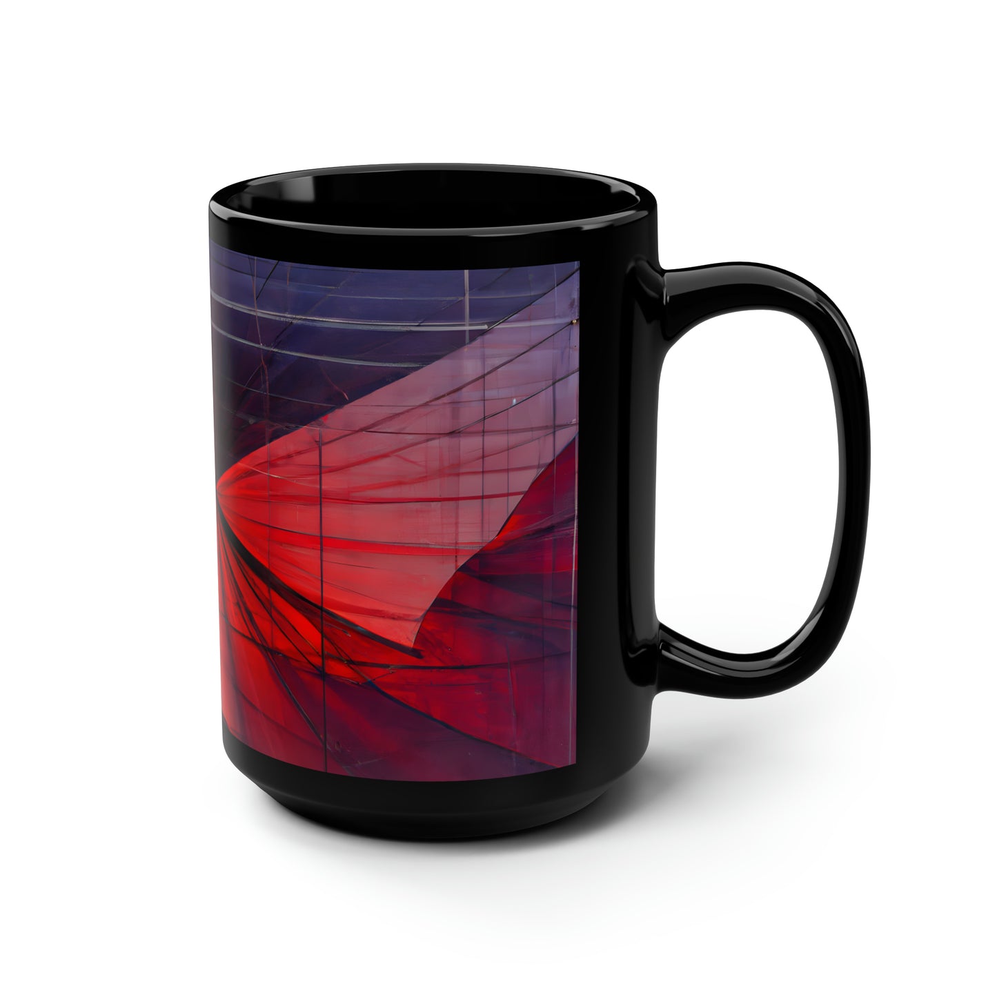 Margaret Haysley - Magnetic Force, Abstractly - Black Ceramic Mug 15oz