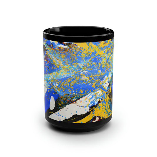 Petrivnium Oxide - Chemistry, Abstractly - Black Ceramic Mug 15oz