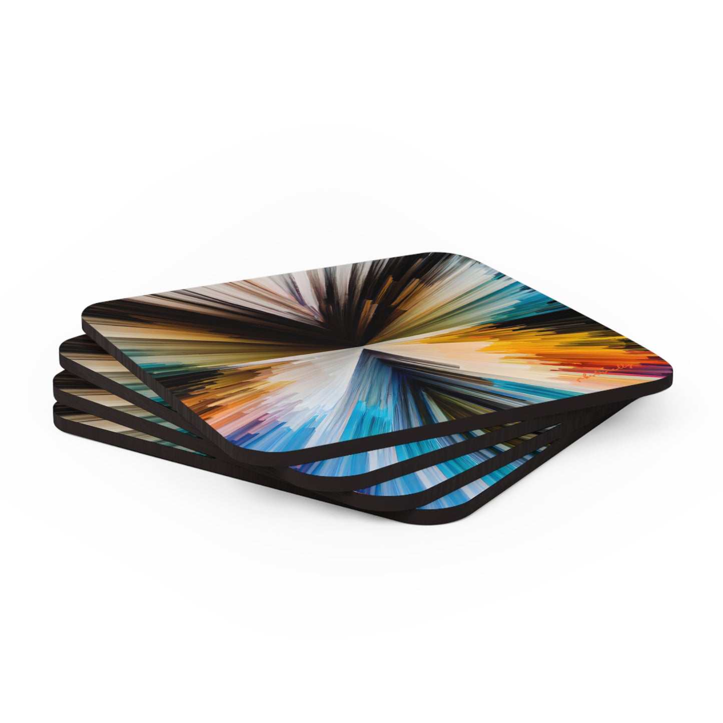 Iris Caldwell - Gravity Force, Abstractly - Corkwood Coaster Set of 4