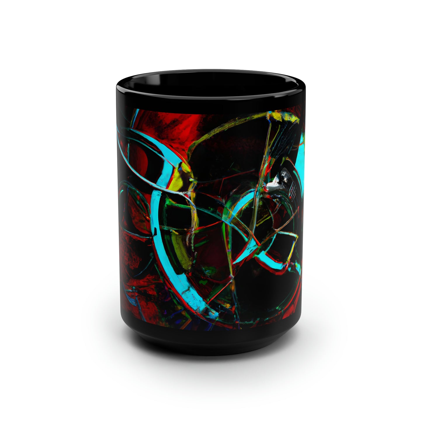 Lorena Sheffield - Electromagnetic Force, Abstractly - Black Ceramic Mug 15oz