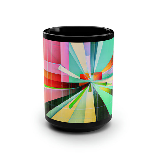 Joe Tremaine - Applied Force, Abstractly - Black Ceramic Mug 15oz