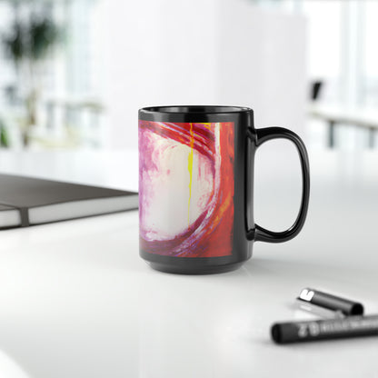 Quazarium Crystalite - Vanadium, Abstractly - Black Ceramic Mug 15oz