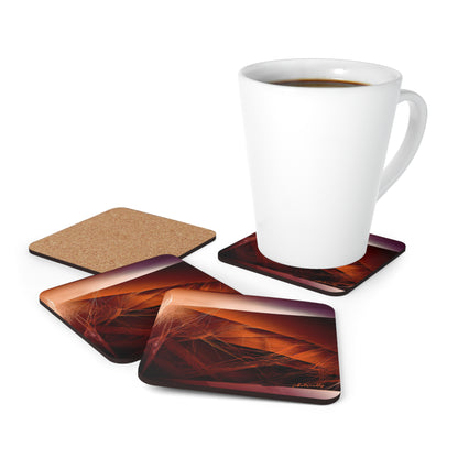 Leonard Frohman - Strong Force, Abstractly - Corkwood Coaster Set of 4