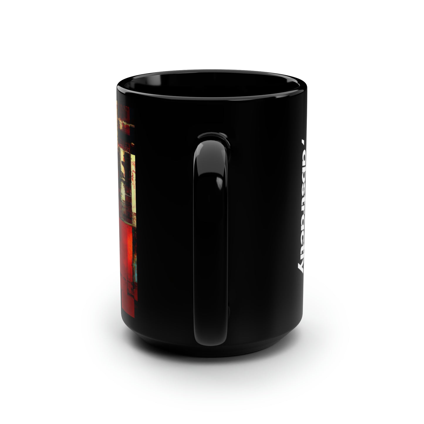 Harvey Sterling - Weak Force, Abstractly - Black Ceramic Mug 15oz