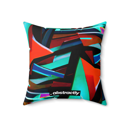 Betty Hawking - Friction Force, Abstractly - Faux Suede Throw Pillow