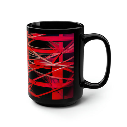 Roland Pierce - Normal Force, Abstractly - Black Ceramic Mug 15oz