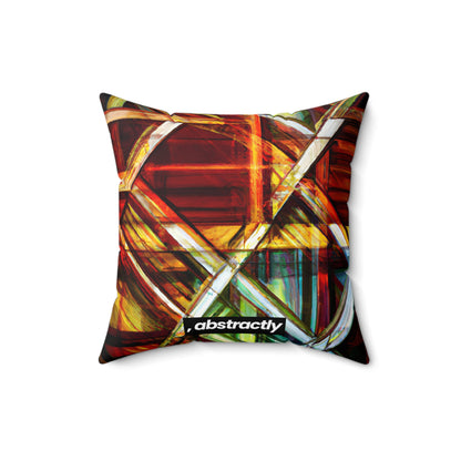 Aurelia Reynolds - Applied Force, Abstractly - Faux Suede Throw Pillow