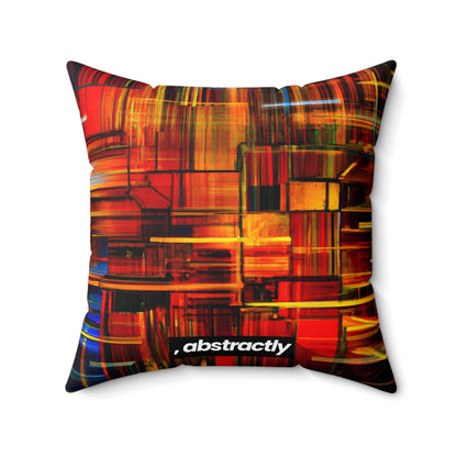 Charlotte Bingham - Electric Force, Abstractly - Faux Suede Throw Pillow