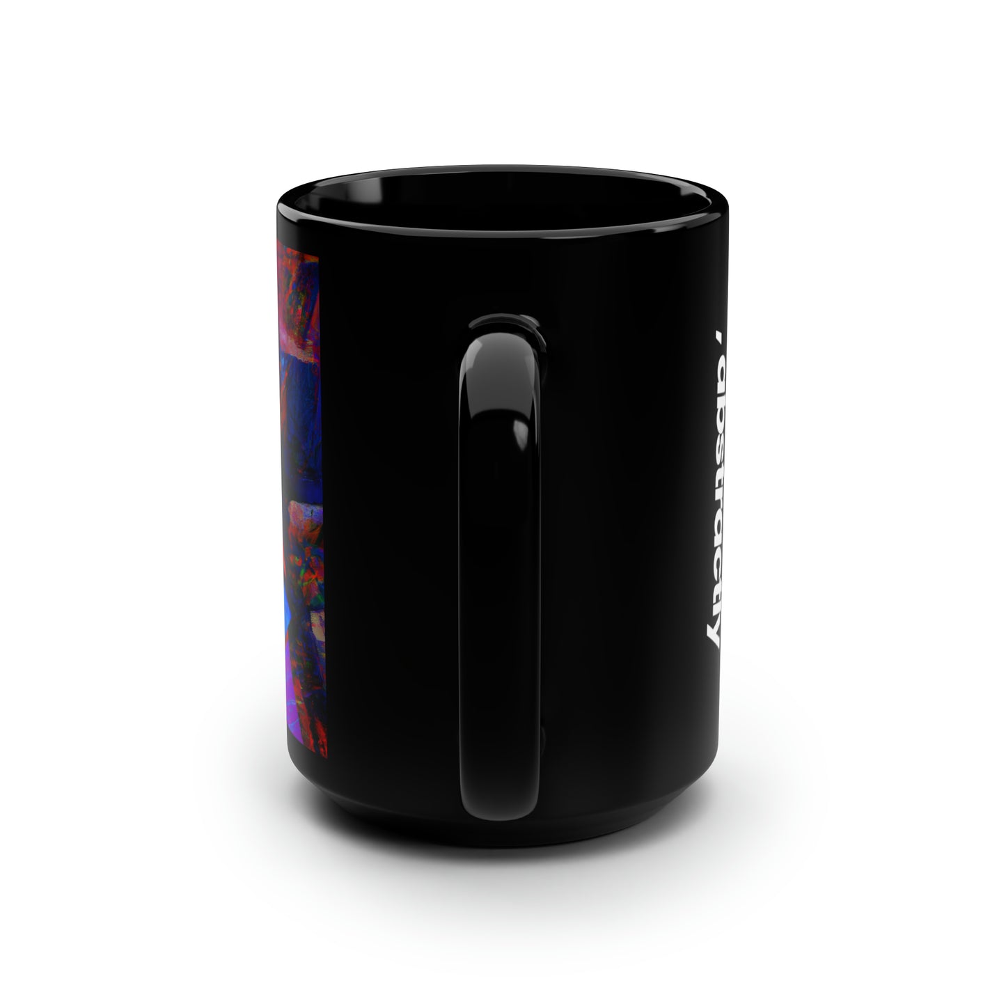 Leon Marsden - Applied Force, Abstractly - Black Ceramic Mug 15oz