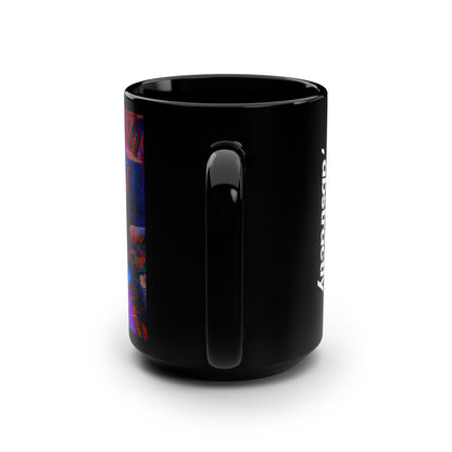 Leon Marsden - Applied Force, Abstractly - Black Ceramic Mug 15oz