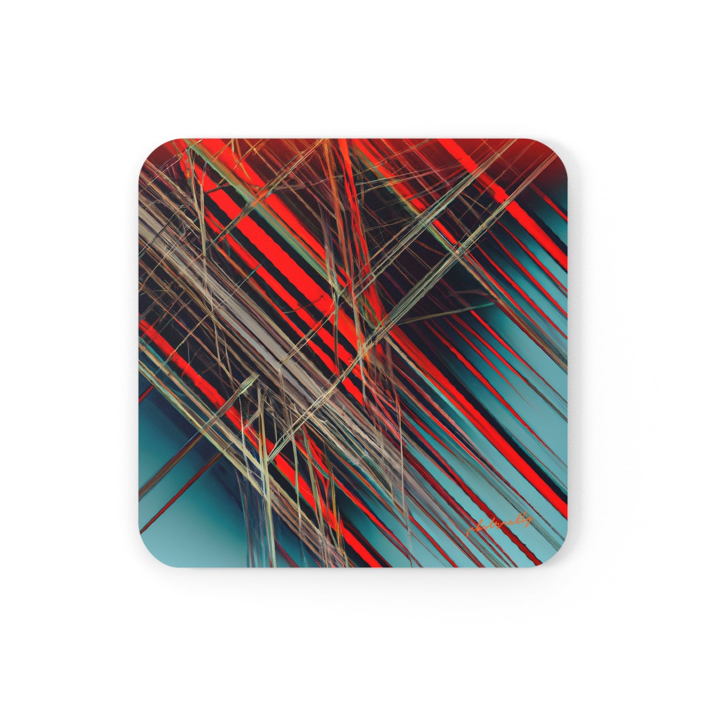 Vivian Bernstein - Air Resistance Force, Abstractly - Corkwood Coaster Set of 4