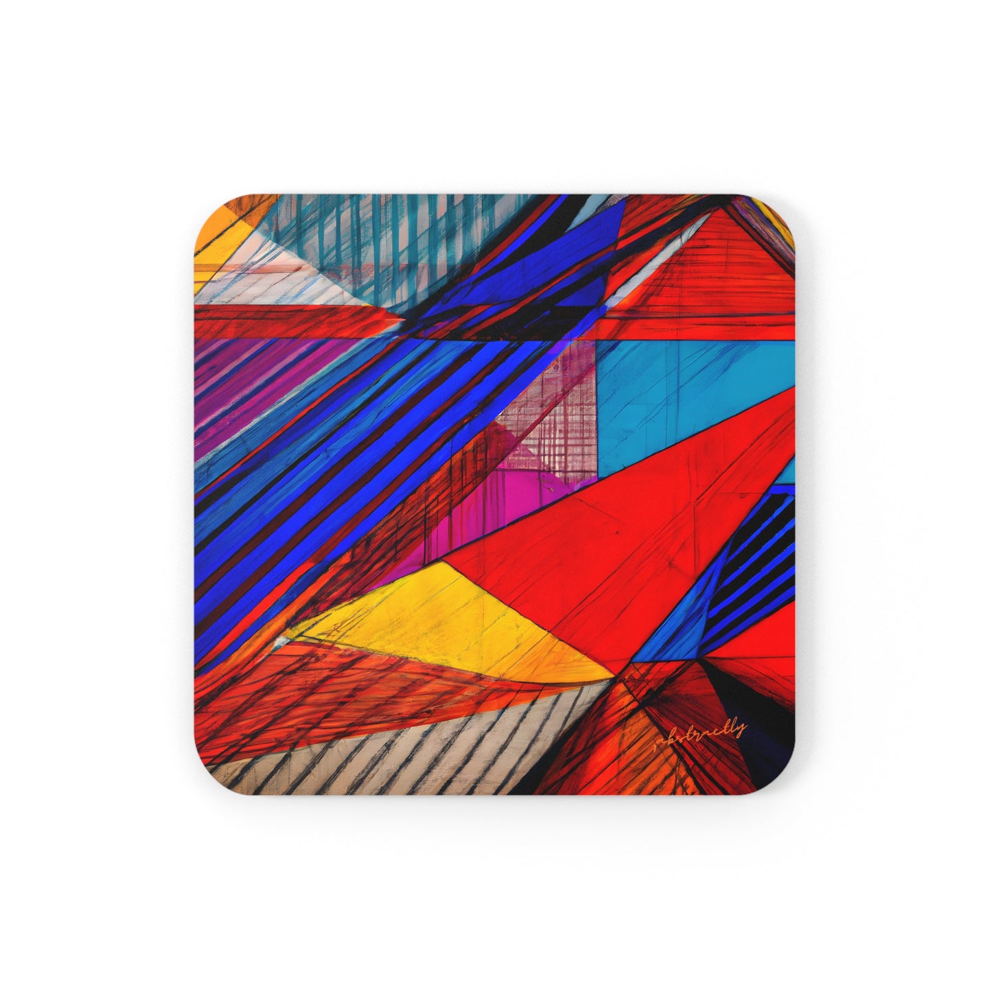 Beverly Weissman - Strong Force, Abstractly - Corkwood Coaster Set of 4